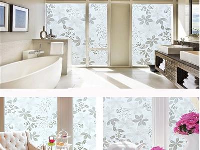 3D PVC Frosted Flower Glass Window Film Embossed