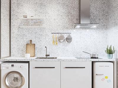 Peel and Stick Matte Marble Wallpaper Kitchen